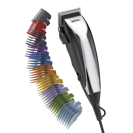 Home Haircutting Corded Clipper Kit with Adjustable Taper Lever, and 10 Color Coded Guards for Easy Clipping & Trimming - Model 79722 Home Haircutting Kit