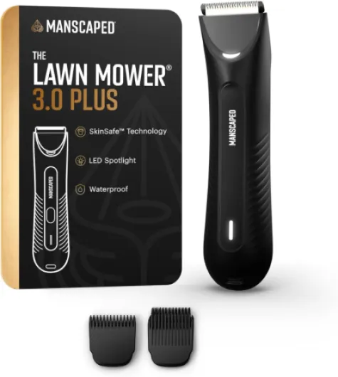 ® The Lawn Mower® 3.0 Plus Groin & Body Hair Trimmer – Updated SkinSafe™ Trimmer Blade, Waterproof Wet/Dry Groomer, USB-C Rechargeable, Men’s Wireless Ball Shaver The Lawn Mower 3.0 PLUS