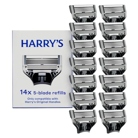 Harry's Original Razor Blades for Men - 14 Count - Premium Razor Blade Refill Cartridges - German Engineered 14 Count (Pack of 1) 14 Count