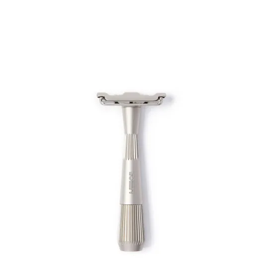 Twig Razor, Silver - All-Metal, Eco-Friendly Shaver for Men & Women; Includes 5 Stainless Steel Single-Edge Blades; Recommended for Face Shaving Lighter Hair and Sensitive Skin Silver - Twig