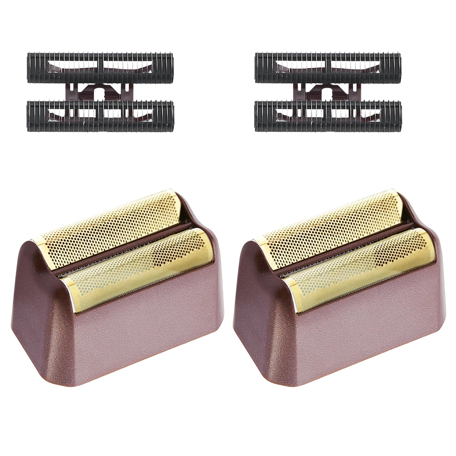 2 Pack Professional 5 Star Series Finale Shaver Replacement Foil and Cutter Bar Assembly Compatible with wahl Shaver Foil 7031-100, 7043-100 Super Close Shaving Replacement Heads，Red Red 2 Pack