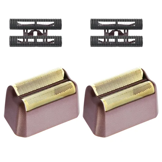 2 Pack Professional 5 Star Series Finale Shaver Replacement Foil and Cutter Bar Assembly Compatible with wahl Shaver Foil 7031-100, 7043-100 Super Close Shaving Replacement Heads，Red Red 2 Pack