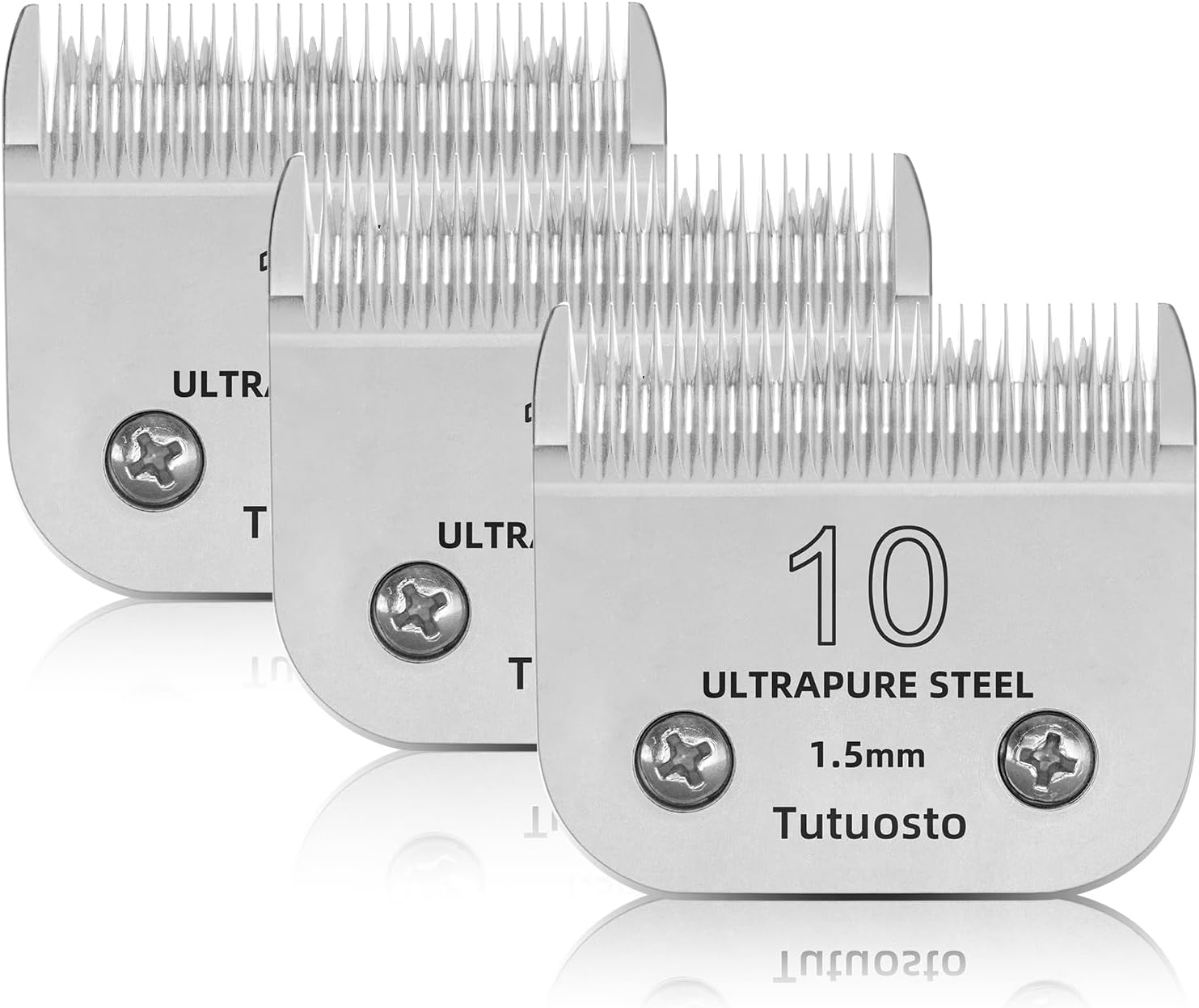 10# Clipper Blades Pet Grooming Clipper Replacement Blades Detachable Blade Compatible with andis/wahl/Oster Dog Clippers 3PCS 10# 3PACK