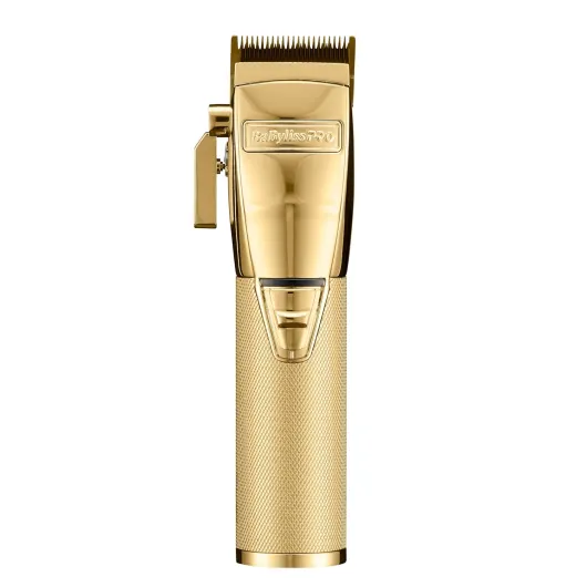 FX+ Professional Barber Cord/Cordless Hair Clippers for Men, All Metal, Lithium Battery with 3-Hour Runtime Gold