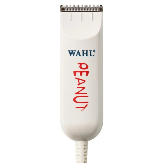 Wahl Professional Peanut Corded Trimmer - Compact, Lightweight Powerful Rotary Motor Grooming Tool, with 4 Trimming Guides and Accessories Classic White