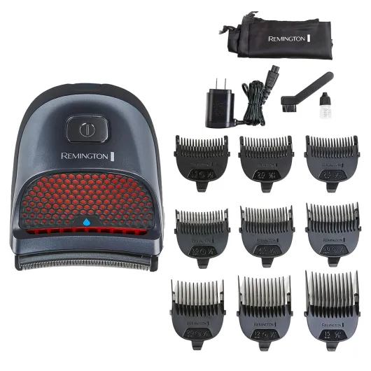 Shortcut Pro Self-Haircut Trimmer Kit, Waterproof Cordless Electric Razor for Head, Beard, and Body, Curved Blades and 9 Trimmer Lengths, Head Shaver, 5-Minute Quick-Charge, 14-Piece Set