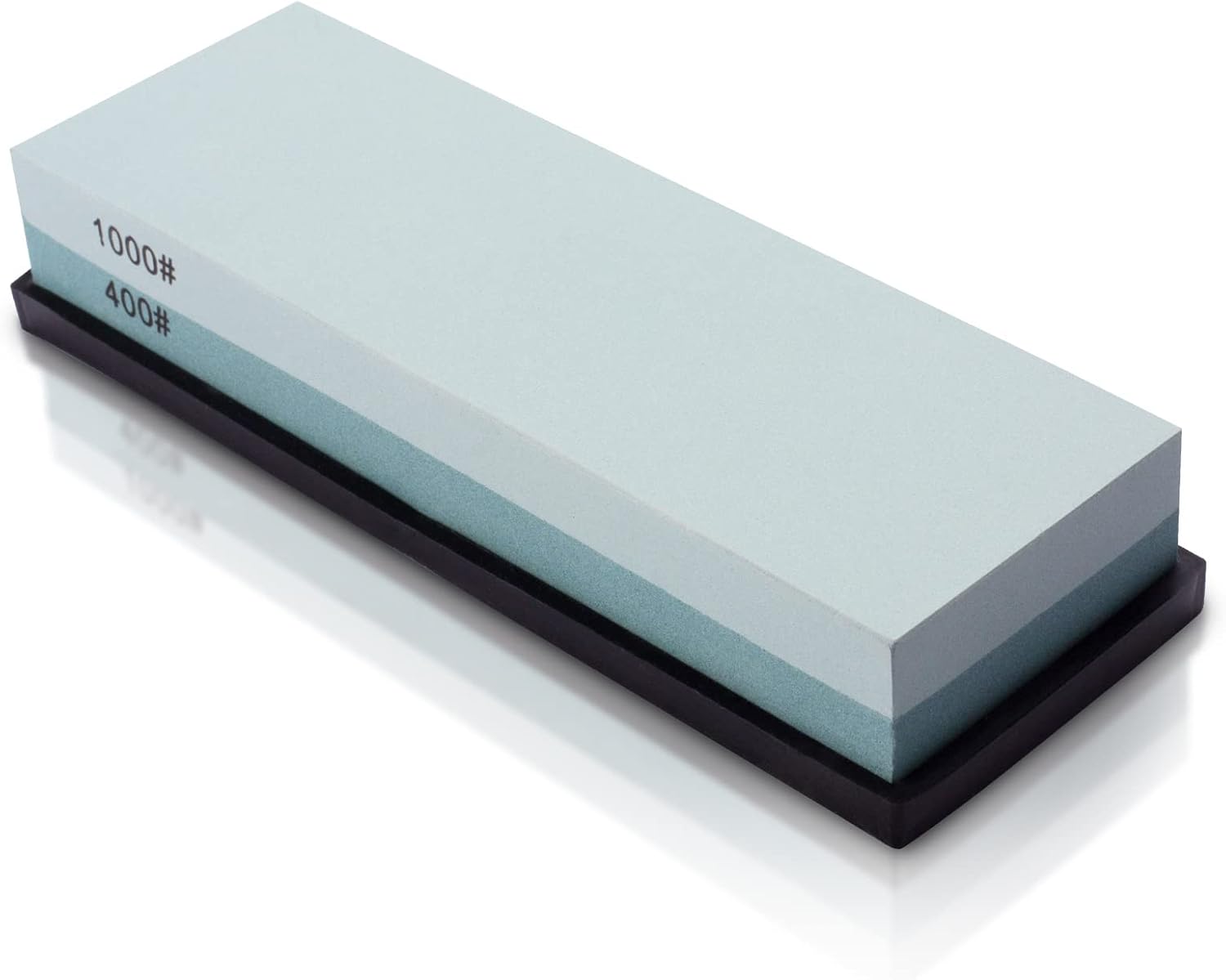Knife Sharpening Stone 400/1000 Whetstone Sharpening Stone with Non-Slip Rubber Base for Kitchen, Hunting, and Pocket Knives or Blades 400/1000 Grit