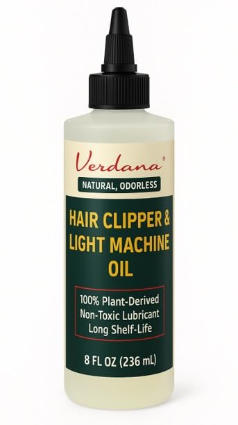 Hair Clipper & Trimmer Oil – 8 Fl Oz – Plant-Derived Light Machine Oil for Clippers, Sewing Machines, Shredders & Electric Razors – Natural, Odorless, Non-Toxic Lubricant