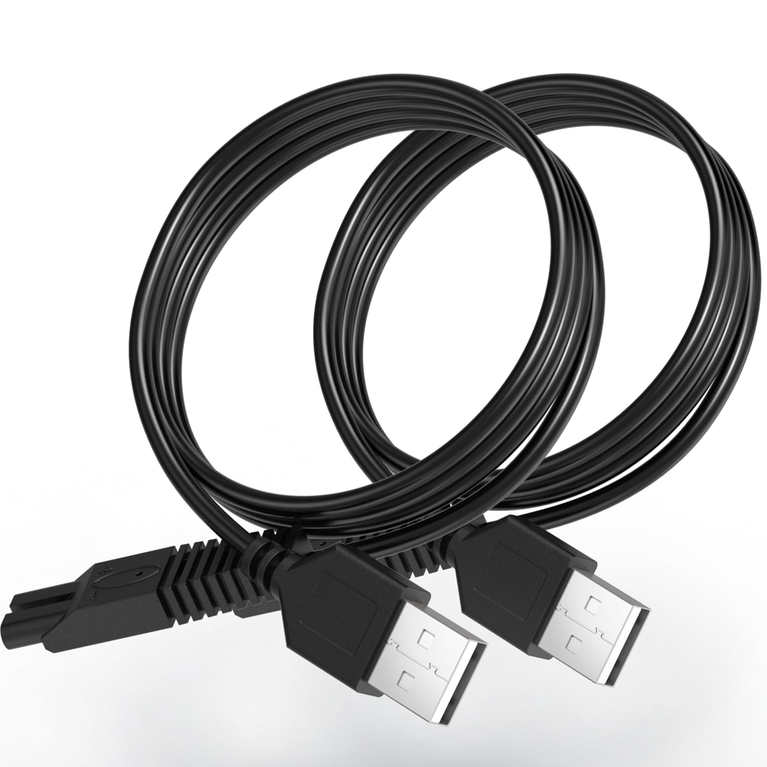 2 Pack USB Charging Cable for Remington Electric Shaver Model WDF5030A, WDF4816NA, WDF4821US, WDF4825 Only– Women’s Electric Shaver & Trimmer Replacement Charger Cord, Black