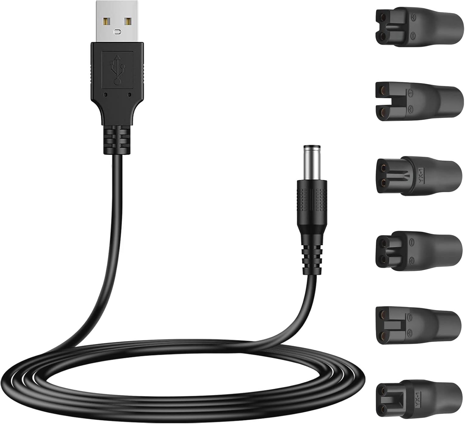 Power 5V USB Charger Cord Replacement Adapter Compatible with a Various Types of HQ8505 Philips Norelco Shavers, Electric Razor, SURKER Clippers and Others 5521 Adapter Charging Line