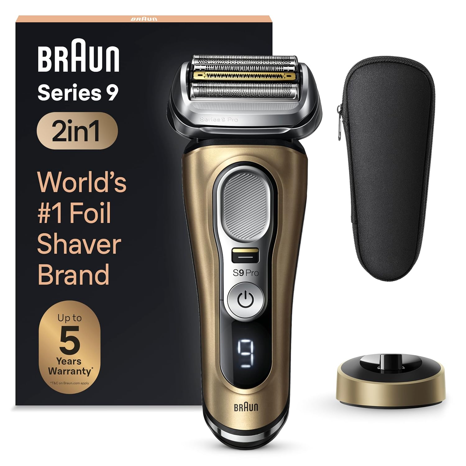 Series 9 Pro 9419s Electric Shaver for Men, Wet & Dry Razor, Shaving Kit with 4+1 Head with ProLift Trimmer 9419s Shaver