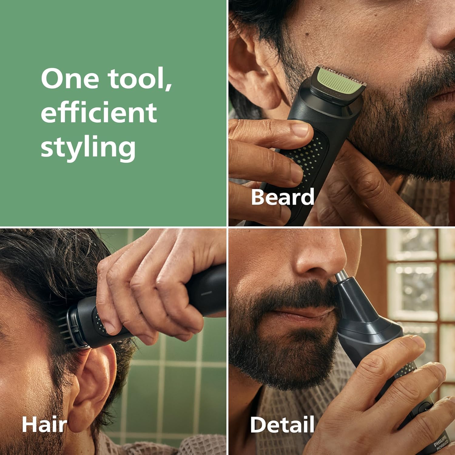 Philips Norelco All-in-One 3000 Series 13 in 1 Trimmer, Beard Styler & Men's Hair Clipper, 9 Length Settings & Self-Sharpening Skin-Friendly Blades, MG3919/50 Black MG3919/50 - 13 Pieces + Comfort Blades