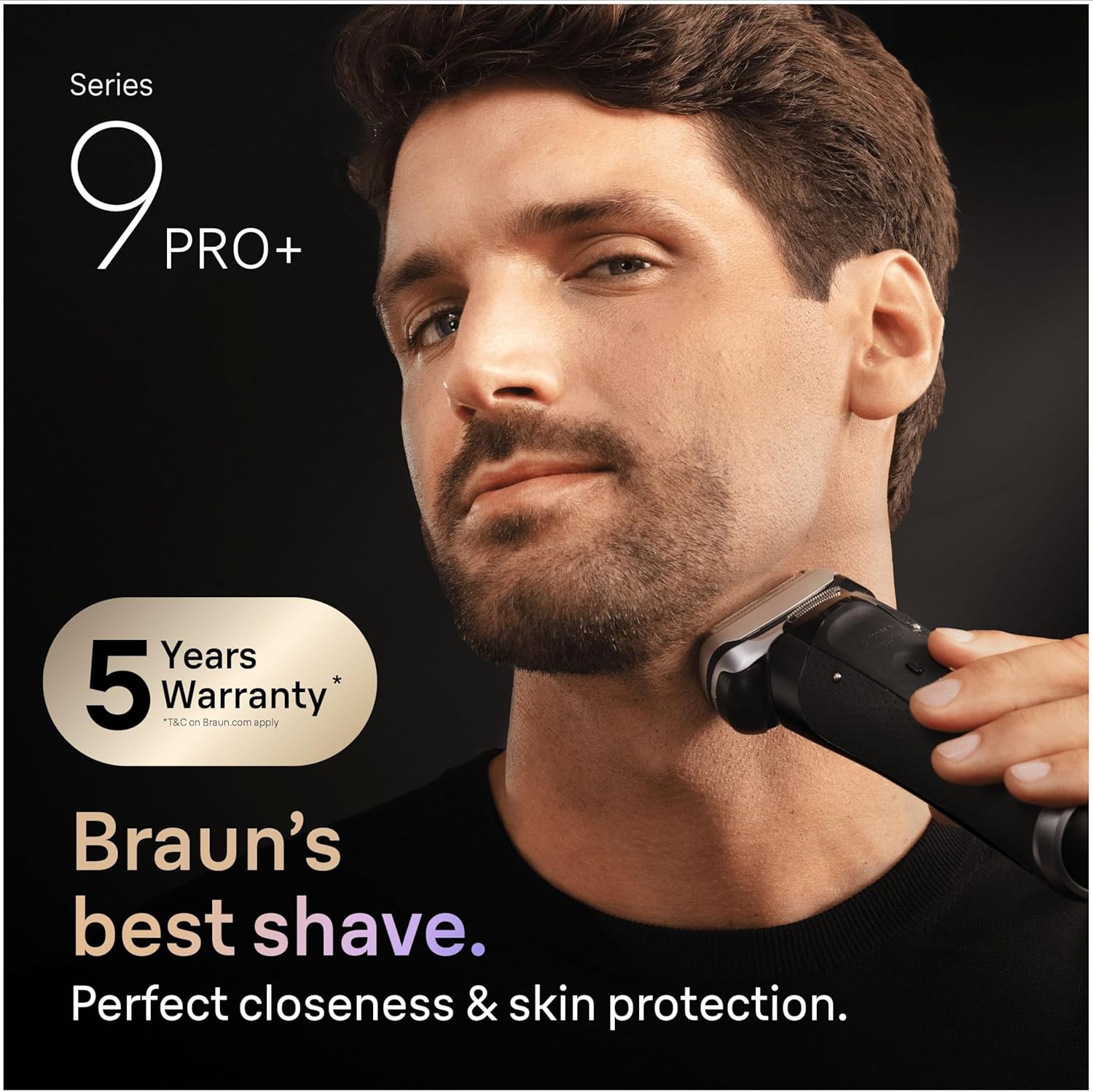 Series 9 PRO+ Electric Shaver, 5 Plus 1 Ultra Thin Precision Blades, Pro SensoAdapt, Up to 60 min, Charging Stand, Wet & Dry Foil Razor for Men, 9610SI, Black NEW Shaver 9610si