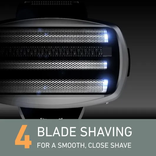 ES-RF31 Premium Wet and Dry 4-Blade Electric Shaver for Men with Flexible Pivoting Head, Silver, UK 2 Pin Plug 4 Blade
