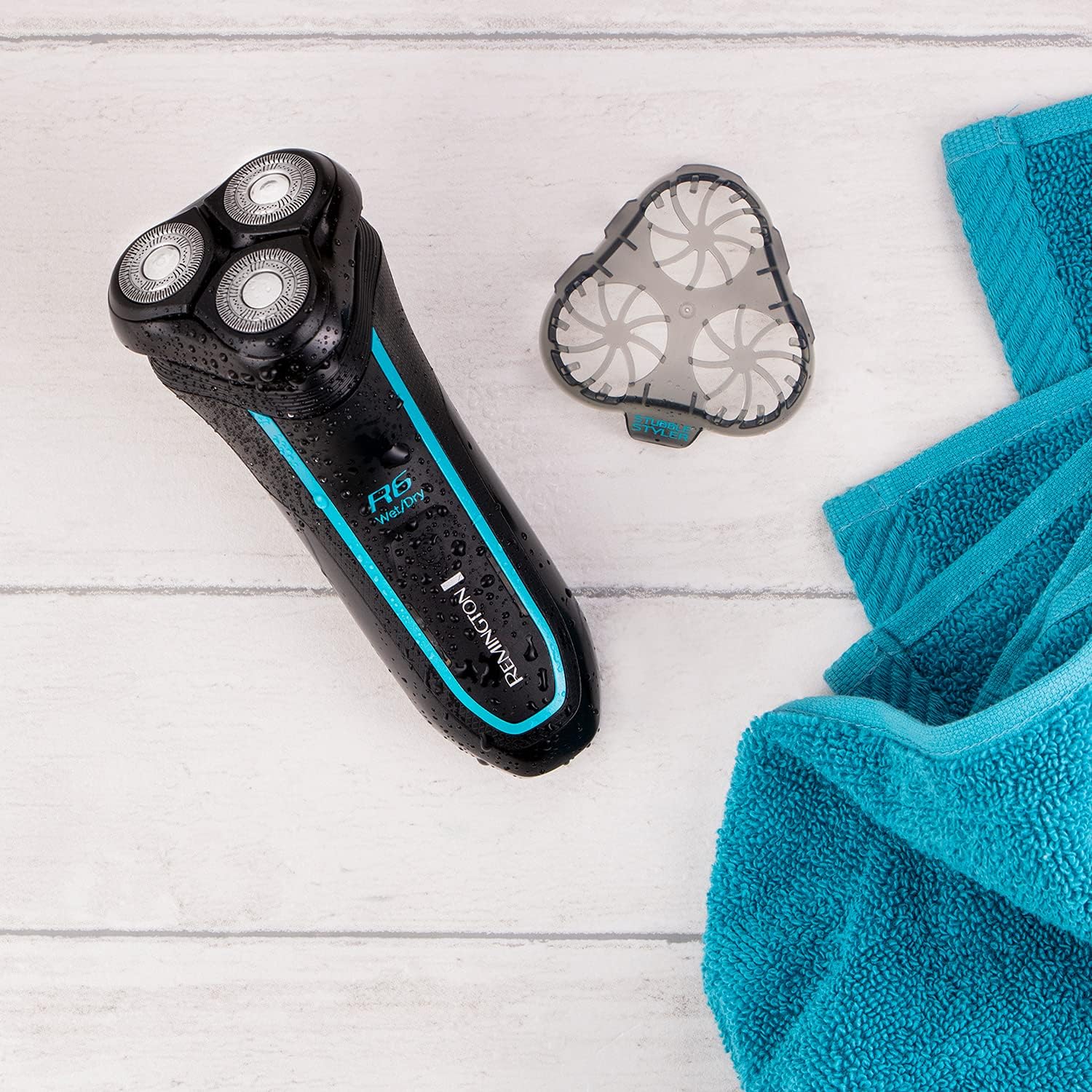 R6 Aqua Men's Electric Shaver (Cordless, Wet & Dry, 100% Waterproof, Rotary Shaver, Pop-up Detail Trimmer, USB Charging, 60-Minute Usage, 90-Minute Charge with 5-Min Quick Charge) R6000