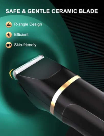 Body Trimmer Men 3 in 1, Pubic & Ball Trimmer Man IPX7 Waterproof, Rechargeable Body Shavers for Men with 2 Combs, Painless Nose Hairs Trimmer for Man,Wet & Dry A-black