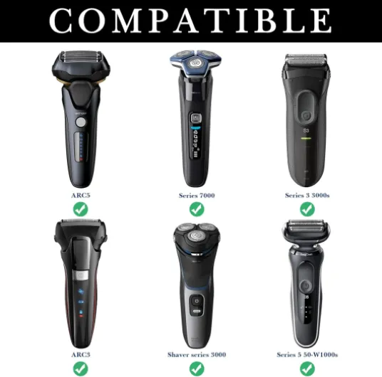 Linkidea Hard Shell Electric Shaver Travel Case, Compatible with Philips 2400, 3900, 7000, Trimmer Accessory Organizer Bag (Black)