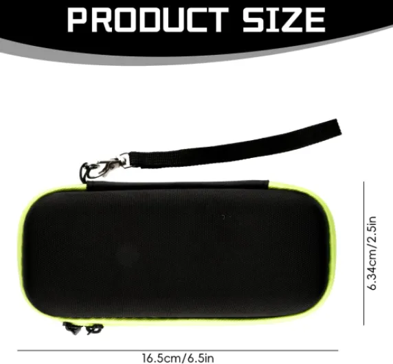 Waterproof Shaver Travel Case - Hard Shell Protective Storage Holder Compatible with Multiple Electric Razors and Trimmers, Compact Organiser for Men's Grooming Essentials 16.5 x 6.5 x 5.5 cm