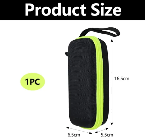 NIYATA Electric Shaver and Trimmer Organizer Storage Bag, Hard Travel Case for Philips Norelco OneBlade 360 & Pro, Braun Series 3/5/7/9, Wahl, Hatteker (Green)