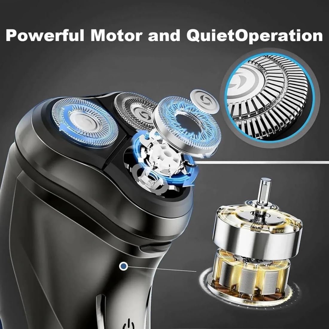 Sekoda Pro 8 Electric Shaver, Electric Razor for Man, 4D Floating Head Shaver, Fast Charging, Quiet Motor, Dual-Track Blades, IP6X Waterproof (Blue,Upgrade) Blue Upgrade